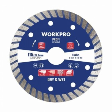 Алмазный отрезной диск Workpro Profi Turbo