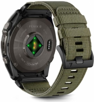 Tech-Protect watch strap Nylon Classic Garmin fenix 5/6/6 Pro/7/8 47mm/E, olive green