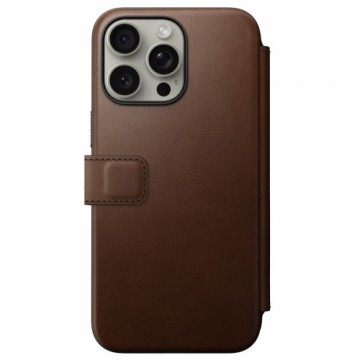 Nomad Modern Leather Folio case for iPhone 15 Pro Max 6,7" brown