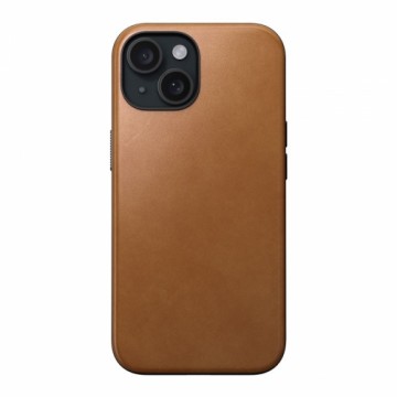 Nomad Modern Leather case for iPhone 15 6,1" english tan