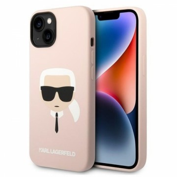 Karl Lagerfeld KLHCP14SSLKHLP iPhone 14  | 15 | 13 6,1" hardcase różowy|pink Silicone Karl`s Head