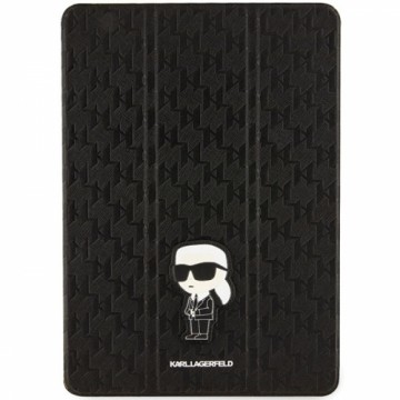 Karl Lagerfeld KLFC10SAKHPKK iPad 10.2"  Folio Magnet Allover Cover czarny|black Saffiano Monogram Ikonik