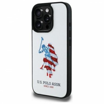 U.s. Polo Assn. US Polo USHCP15XPUSH iPhone 15 Pro Max    6,7" biały|white Leather Big DH American Flag