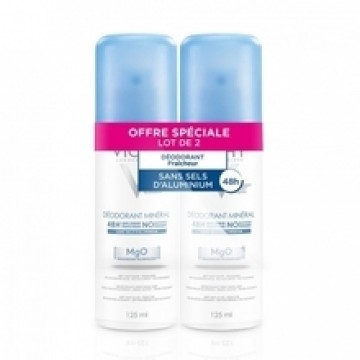 Vichy Deodorant Mineral ( 2 pcs ) - Mineral deodorant spray 48H