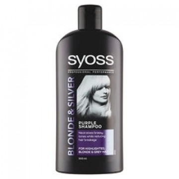 Syoss Blonde & Silver Purple Shampoo - Shampoo for highlighted, blonde and gray hair