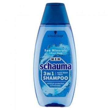 Schauma Men Sea Minerals + Aloe Vera Hair Face Body Shampoo - Shampoo for men 3in1