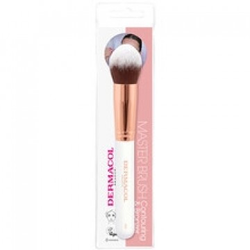 Dermacol Rose Gold D53 Brush - Kosmetický štětec na pudr a kontury s pouzdrem