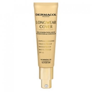 Dermacol Longwear Cover SPF 15 Liquid Foundation & Concealer - Long-lasting make-up 30 ml