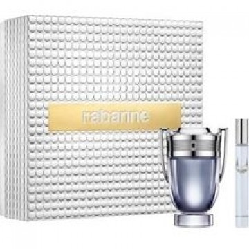 Paco Rabanne Invictus Gift set EDT 100 ml, miniature EDT 10 ml and tin can