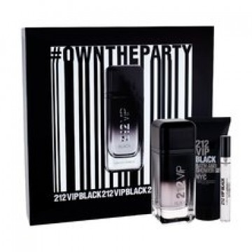 Carolina Herrera 212 VIP Men Black EDP gift set 100 ml, shower gel 100 ml and miniature EDP 10 ml