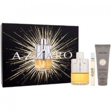 Azzaro Wanted Gift set EDT 100 ml, mini EDT 10 ml and shampoo for hair and body 75 ml