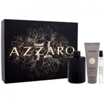 Azzaro The Most Wanted Intense Gift set EDP 100 ml, miniature EDP 10 ml and Wanted shower gel 75 ml