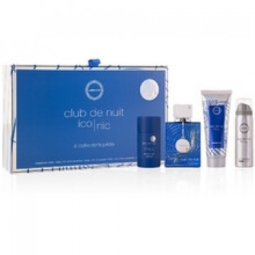 Club De Nuit Blue Iconic Gift set EDP 105 ml, deostick 75 g, deospray 50 ml and shower gel 100 ml