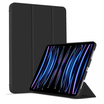 iLike Tri-Fold Eco-Leather Stand Case Apple iPad Pro 11'' (2024) 5th Gen Melns