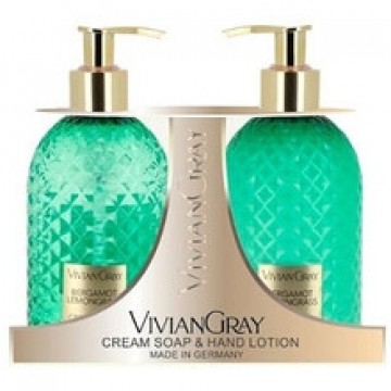 Bergamot & Lemongrass Cream Soap & Hand Lotion Set