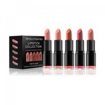 Makeup Revolution Matte Nude Lipstick Collection (5 pcs) - Set of five lipsticks