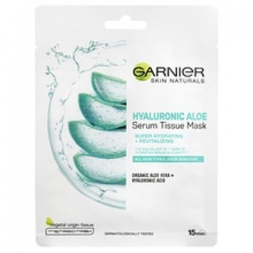 Garnier Hyaluronic Aloe Serum Tissue Mask - Textile face mask with aloe vera