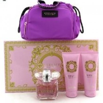 Bright Crystal Gift set EDT 90 ml, body lotion 100 ml, shower gel 100 ml and cosmetic bag