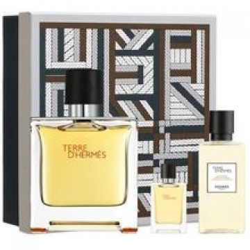 Terre D'Hermes Pure Perfume Perfume gift set 75 ml, shower gel 40 ml and miniature Pure Perfume 5 ml