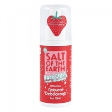 Salt-of-the-earth Natural Deodorant Spray Rock Chick Sweet Strawberry ( Natura l Deodorant) 100 ml