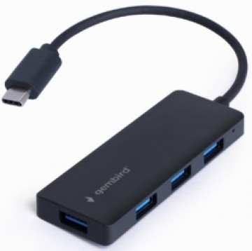 Hubs Gembird 4-port USB-C 4xUSB 3.1 (Gen 1) Black