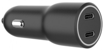 Auto lādētājs Gembird USB Type-C x 2 Black