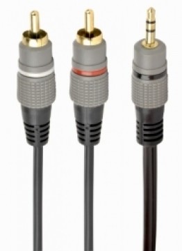 Gembird 1 x 3.5mm Male - 2 x RCA Male 10m Gold plated