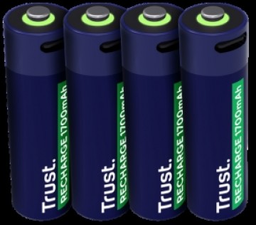 Baterijas Trust USB-C Rechargeable AA Batteries