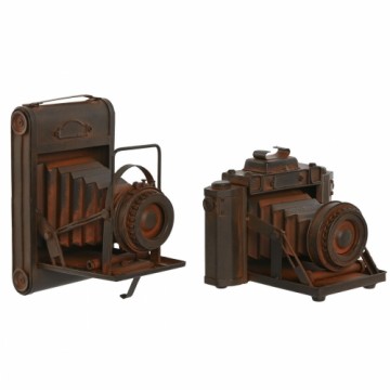 Decorative Figure Home ESPRIT Bronze Photo camera Vintage 18 x 13,5 x 14 cm (2 Units)