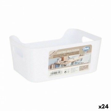 Multi-purpose basket Dem White 19 x 13,5 x 8 cm (24 Units)