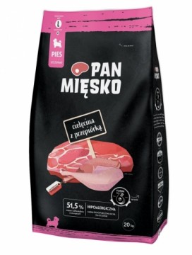 PAN MIĘSKO Veal with quail L puppy - dry dog food - 20kg