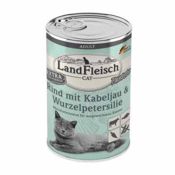 Konservi kaķiem Dr. Alder Landfleisch Tiernahrung pastēte ar liellopu+mencu+pētersīļiem 400 g