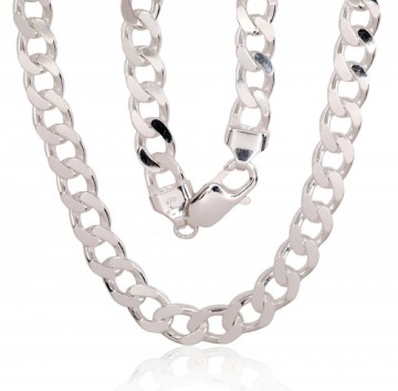 Silver chain Curb 7.5 mm #2400145, Silver 925°, length: 55 cm, 44.9 gr.