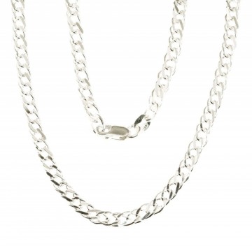 Silver chain Rombo 4 mm, diamond cut #2400098, Silver 925°, length: 60 cm, 13.5 gr.