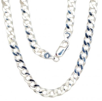 Silver chain Curb 5,9 mm, diamond cut #2400092, Silver 925°, length: 50 cm, 25.4 gr.