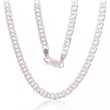 Silver chain Rombo 5.5 mm, diamond cut #2400090, Silver 925°, length: 55 cm, 23.4 gr.