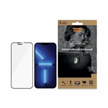 PanzerGlass E2E Microfracture iPhone 13 Pro Max 6,7" CamSlider Swarovsky Case Friendly AntiBacterial czarny|black 2752