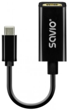 Adapteris Savio USB Type-C Male - HDMI Female 4K