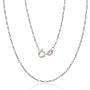 Silver chain Rollo 1 mm #2400144(PRh-Gr), Silver 925°, Rhodium (Plating), length: 45 cm, 2.2 gr.