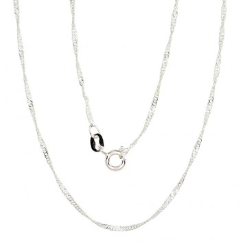 Silver chain Singapore 1,5 mm, diamond cut #2400093, Silver 925°, length: 42 cm, 1.4 gr.