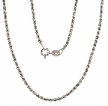 Silver chain Rope 2 mm #2400056(PRh-Gr), Silver 925°, Rhodium (Plating), length: 45 cm, 5.8 gr.