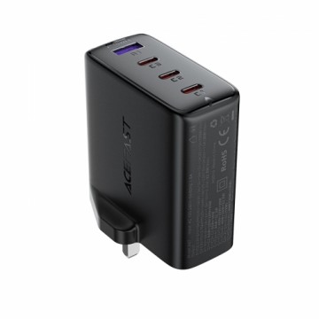 Acefast A97 PD100W GaN Wall Charger (3 x USB-C + USB-A) with UK Plug - Black