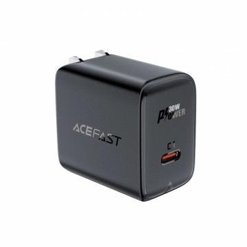 Acefast A23 30W GaN USB-C US Wall Charger - Black