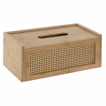 Handkerchief or scarf box Home ESPRIT Bamboo Rattan 25 x 13 x 10 cm