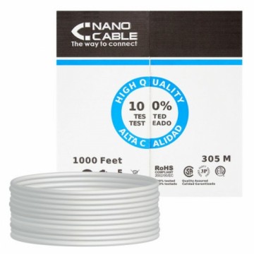 Твердый кабель RJ45 кат. 6 UTP NANOCABLE 10.20.0504 Серый 305 m