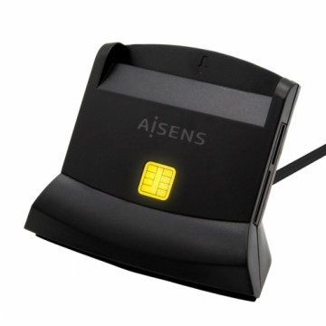 DNI/SIP Card Reader Aisens Lector De Tarjeta Dni Con Lector De Tarjetas SIM, SD, Micro SD, MMC, RS-MMC, MMC Micro, USB-C, Negro