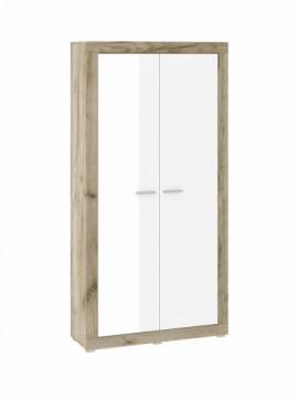 Tuckano Wardrobe 106x210x37 WARSAW craft oak/white gloss