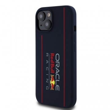 Red Bull Silicone Vertical Logo MagSafe Case for iPhone 15 Navy