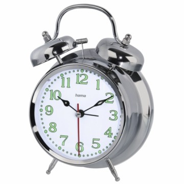 Hama 00186326 Nostalgia Alarm Clock Silver