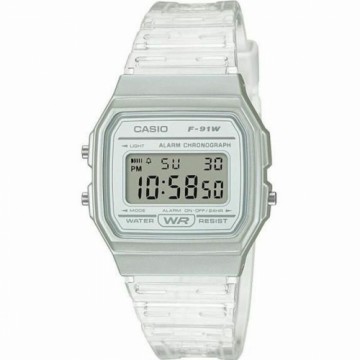 Aktivitāšu Rokassprādze Casio F-91WS-7EF Balts Pelēks